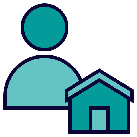 Person and house icon