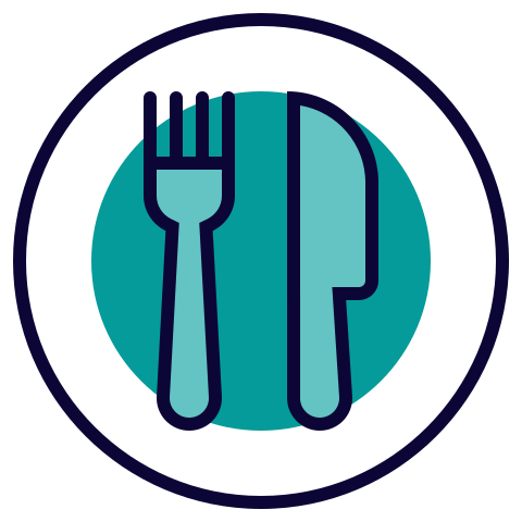 Plate and cutlery icon